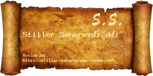 Stiller Seherezádé névjegykártya